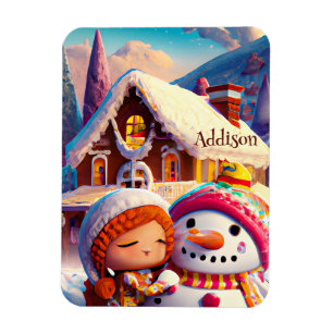 Weihnachten Clay Playday Gingerbrett Snowman Winte Magnet