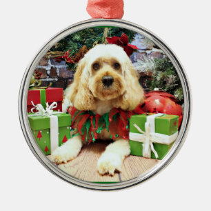 Weihnachten - Cockapoo - Freund Silbernes Ornament
