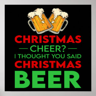 Weihnachten Cooles Bier trinken Winterurlaub Gesch Poster