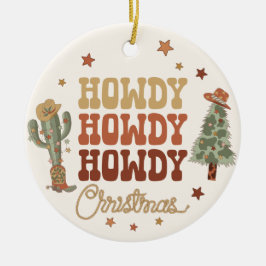 Weihnachten, Cowboy Weihnachten Keramik Ornament