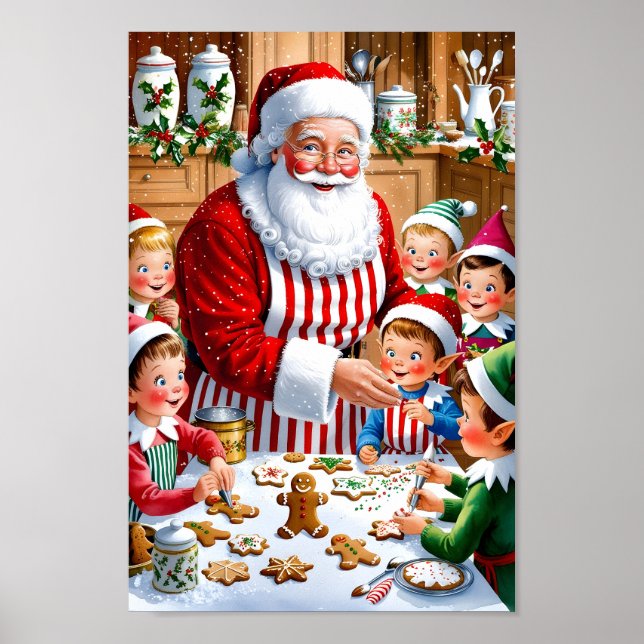 Weihnachten Crew Backen  Küche Poster (Vorne)