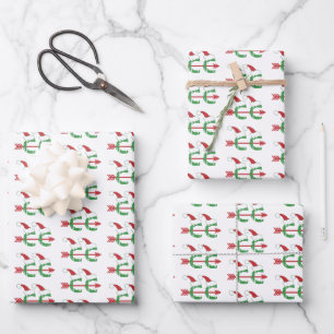 Weihnachten © Cross Country Running Wrapping Papie Geschenkpapier Set