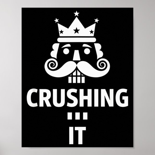 Weihnachten Crushing It Nussknacker - Lustiger Ret Poster (Vorne)