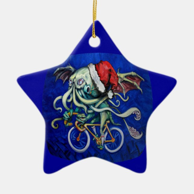 Weihnachten Cthulhu Keramikornament (Vorne)