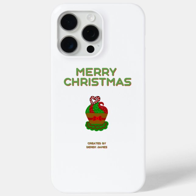 Weihnachten Cupcake Apple iPhone 15 Pro Max Fall Case-Mate iPhone Hülle (Rückseite)