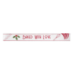 Weihnachten Custom Red White Holiday Satinband