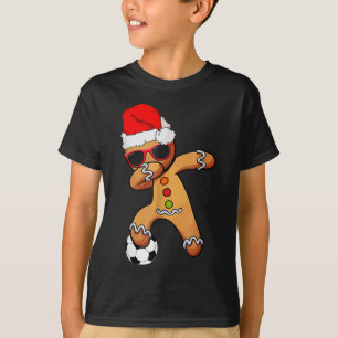 Weihnachten Dabbing Lebkuchen Fußball Lustiges Xma T-Shirt