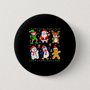 Weihnachten Dabbing Santa Elf Freunde Jungen Mädch Button