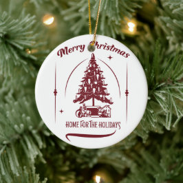 Weihnachten daheim Vintage-Design Keramik Ornament