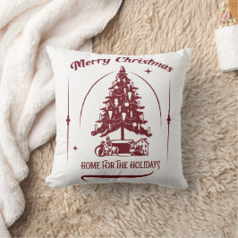 Weihnachten daheim Vintage-Design Kissen