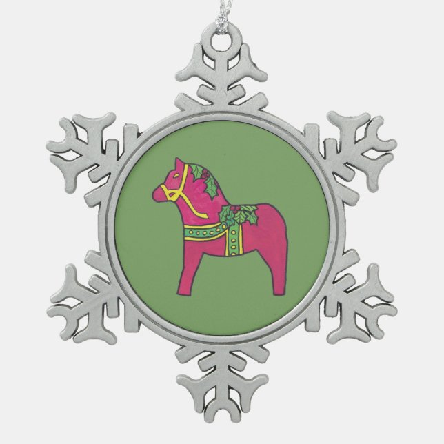 Weihnachten Dala Horse Ornament (Vorderseite)