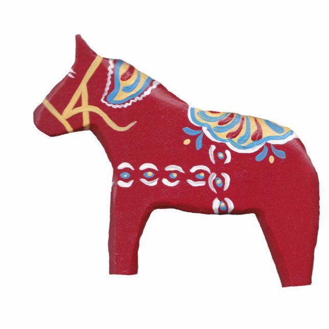 Weihnachten Dala Horse Ornament Fotoskulptur Ornament (Vorne)