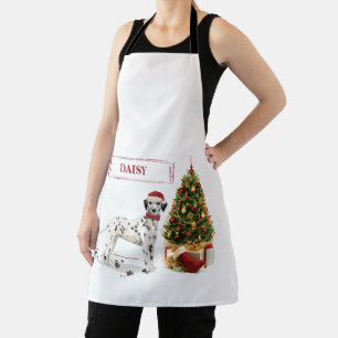 Weihnachten Dalmatiner Hund und Baum Schürze