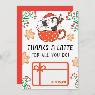Weihnachten dank eines Latte Gift Card Holders Einladung