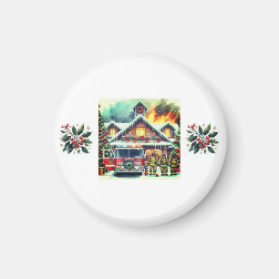Weihnachten danke für die Feuerwehr Magnet