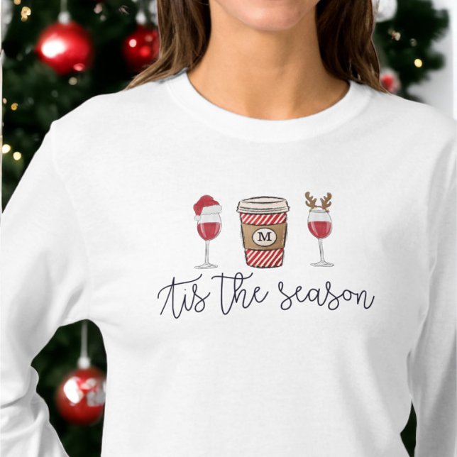 Weihnachten Das ist der Red Wine Monogram Kaffee d T-Shirt (Von Creator hochgeladen)