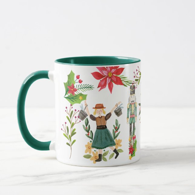 Weihnachten Das Nutcracker Ballett Grün Tasse (Links)