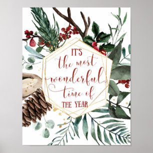 Weihnachten das schönste Zeitplakat Poster