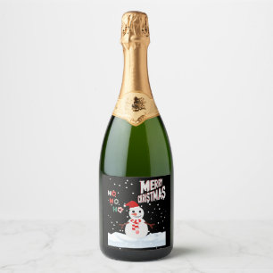 Weihnachten Das Snowman Sparkling Weinlabel