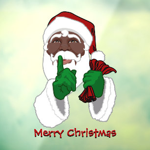 Weihnachten Decals Custom African Santa Window Dec Fensteraufkleber