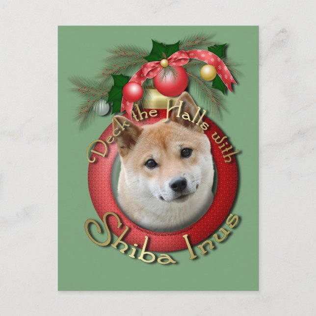 Weihnachten - Deck der Hallen - Shiba Inu (Vorderseite)