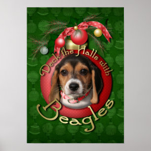 Weihnachten - Decke in den Hallen - Beagles Poster