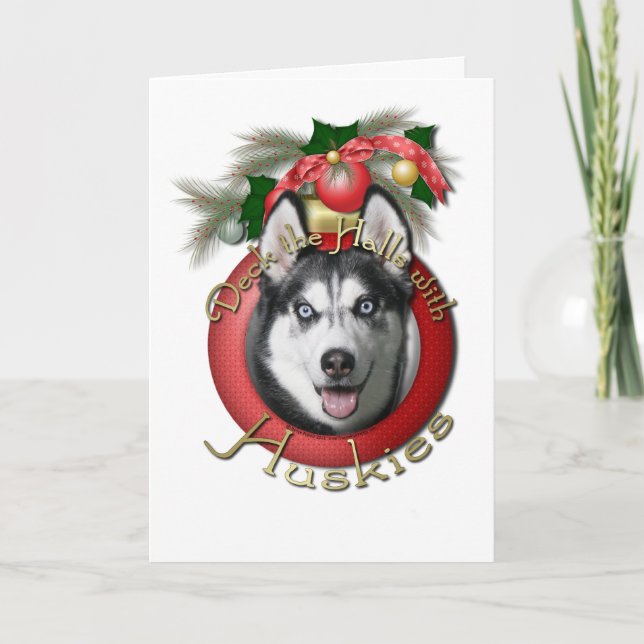 Weihnachten - Decke in den Hallen - Huskies (Vorderseite)