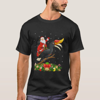 Weihnachten Dekoration Lichter Funny Santa Riding  T-Shirt