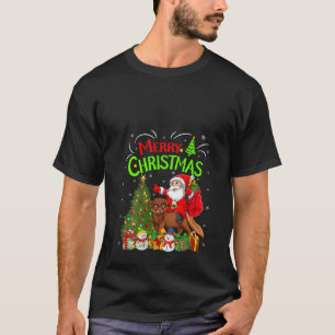 Weihnachten Dekorationen Tree Lights Santa Riding  T-Shirt