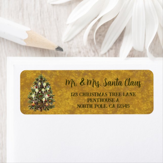 Weihnachten, dekorierter Viktorianischer Baum (Insitu)