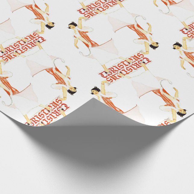 Weihnachten der 1920er geschenkpapier (Ecke)