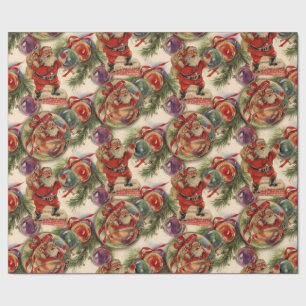 Weihnachten der 50er Jahre Geschenkpapier