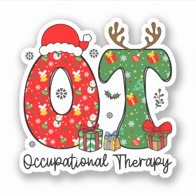 Weihnachten der Berufstherapie, OT OTA Weihnachten Aufkleber (Vorderseite)