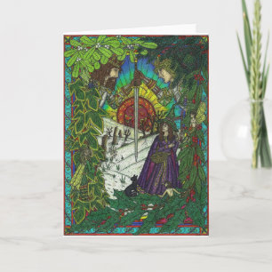 Weihnachten, der Eichen-König und der Feiertagskarte