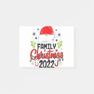 Weihnachten der Familie 2022 Matching Squad Santa Post-it Klebezettel