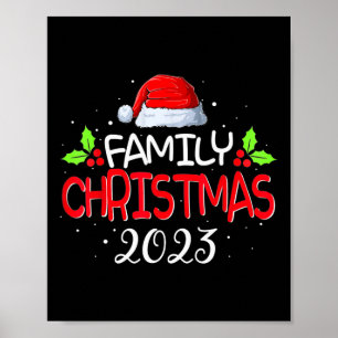 Weihnachten der Familie 2023 Matching Squad Santa Poster