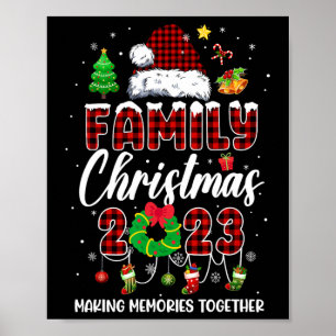 Weihnachten der Familie 2023 Matching Squad Santa  Poster