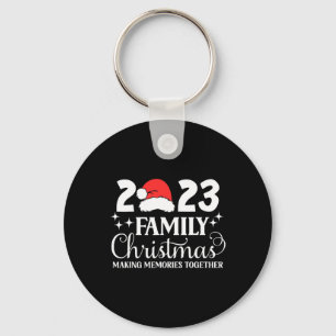 Weihnachten der Familie 2023 Matching Squad Santa Schlüsselanhänger