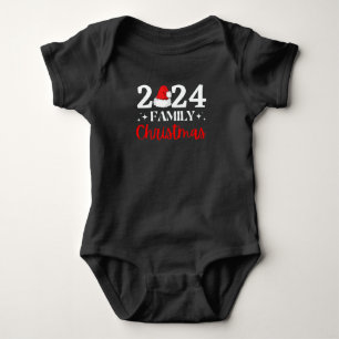 Weihnachten der Familie 2024 Baby Strampler