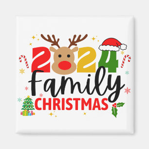 Weihnachten der Familie 2024 Magnet