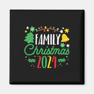 Weihnachten der Familie 2024 Matching Geschenk Wei Magnet