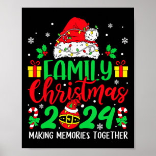 Weihnachten der Familie 2024 Matching Squad Santa Poster