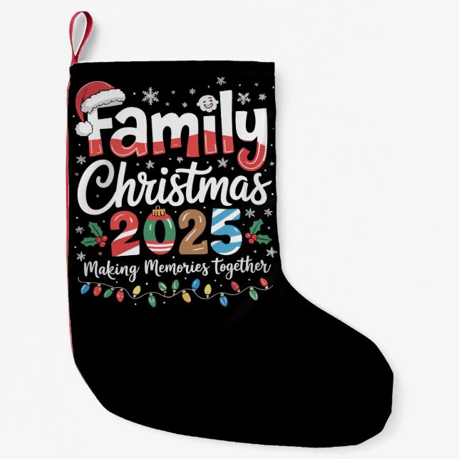 Weihnachten der Familie 2025 Matching Outfit Xmas  Kleiner Weihnachtsstrumpf (Vorderseite)