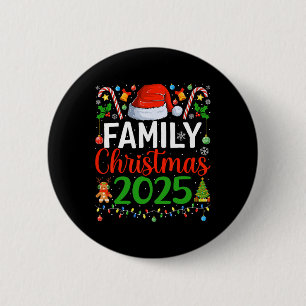 Weihnachten der Familie 2025 Matching Pajamas Xmas Button