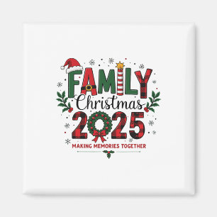 Weihnachten der Familie 2025 Weihnachten Matching  Magnet