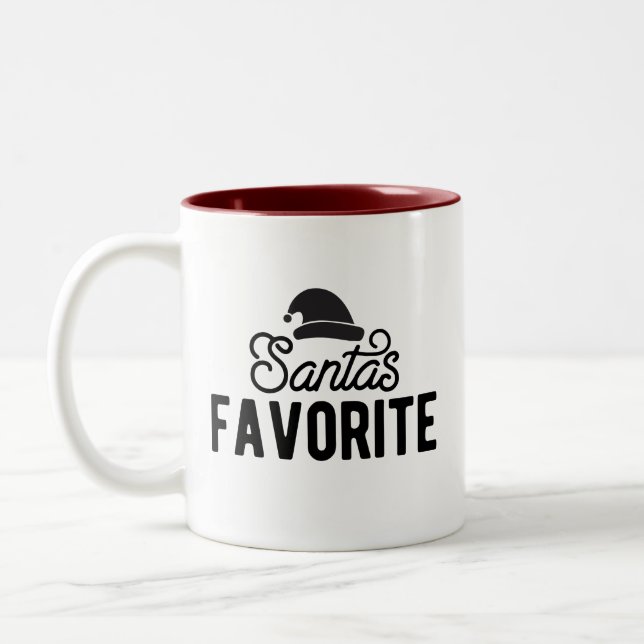 Weihnachten der Favoriten Zweifarbige Tasse (Links)