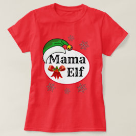Weihnachten der Frauen MAMA ELF COSTUME T-Shir T-Shirt
