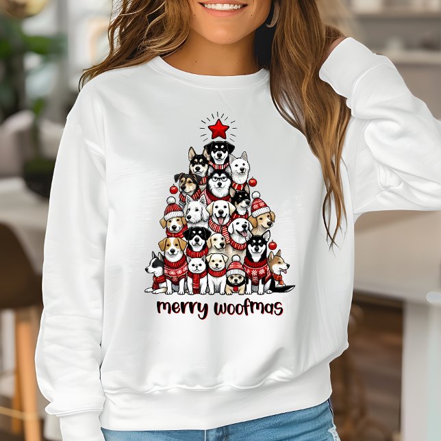 Weihnachten der Frauen Sweatshirts Dog Mama Woofma (Von Creator hochgeladen)