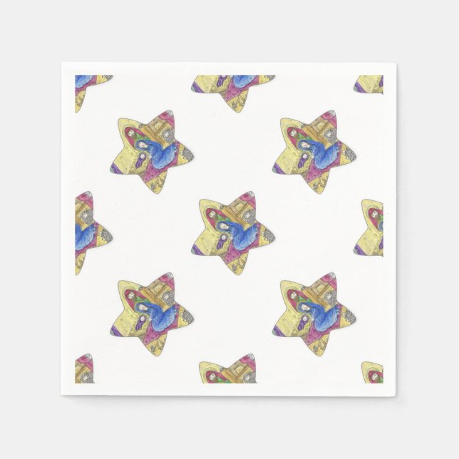 Weihnachten der Geburt: Jesus, Maria in Gefahr Serviette (Vorderseite)