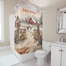 Weihnachten der Jahreszeit Rustikale Viktorianisch Duschvorhang